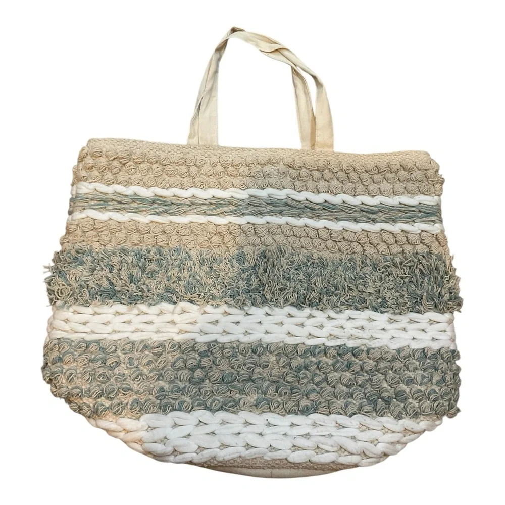 Pasargad Home Grandcanyon Cotton Braided Basket, Beige
